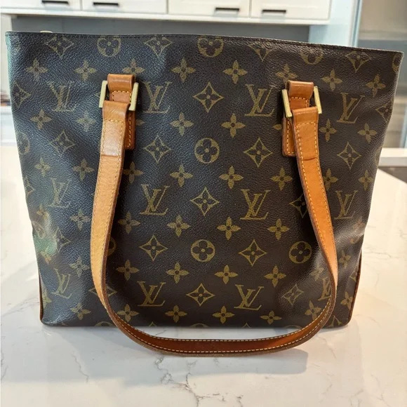 Authentic Louis Vuitton Monogram Hippo Piano Bag Tote w/Vachetta Leather Straps - Picture 2 of 16